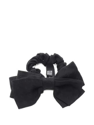 Chanel 1986-1988 Coco Mark ribbon scrunchie - Black