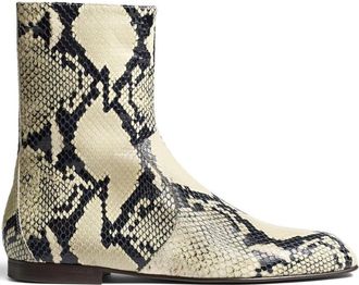 Khaite Beige Leather Boots