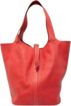Herm&egrave;s Bolso Tote Picotin Lock 33 Pre-owned - Pre-owned - Mujer - Rojo - ONE SIZE