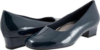 Trotters Doris Womens 1-2 inch heel Shoes Navy Patent : 5.5 M (B), Leather