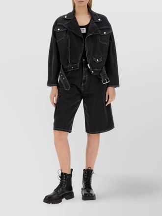 Moschino denim regular-fit cropped jacket