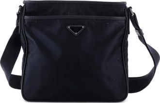 Prada Front Pocket Messenger Bag Tessuto Medium crossbody bag - Zwart