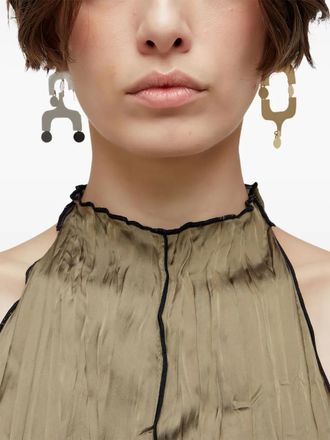 Osklen dual-tone geometric earrings - Gold