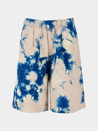 Suzusan Shibori Cotton Wide Drawstring Shorts Size: XL