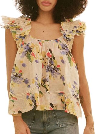 The Great. Womens The Dove Top In Bright Grove Floral
