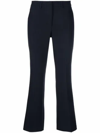 Seventy cropped tailored trousers - women - Polyester/Elastane - 42 - Blue