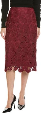 Gracia Paisley Lace Midi Pencil Skirt