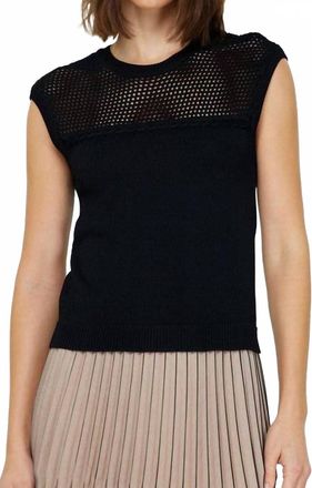 Current Air Mesh Detail Tank Top In Black