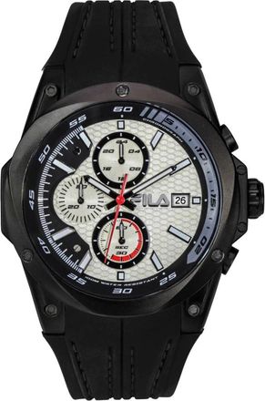 Fila Herenhorloge Filastyle 51 mm chronograaf armband siliconen 38-823 - Heren - Horloges - Zwart - ONE Size - Accessoires