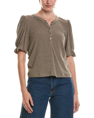 Michael Stars Jayden Ribbed Henley Femme Top