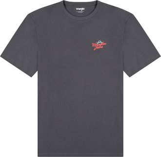 Wrangler T-Shirt WRANGLER WRANGLER T-Shirt Graphic Tee, Herren, Gr. M, grau, Obermaterial: 100% Baumwolle CO., Shirts T-Shirt