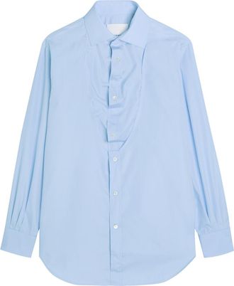 Maison Margiela Panelled Cotton-poplin Shirt - Light Blue - 38 (UK6 / XS)
