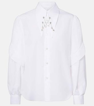 Comme Des Gar&ccedil;ons Embellished cotton shirt