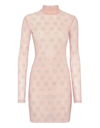 Philipp Plein Shirt Dress Monogram Strass