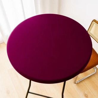No Brand Mantel Redondo El&aacute;stico: Se Adapta A La Forma De La Mesa, Impermeable Y Lavable Ideal Para Acampar, Comer Y Para Uso Interior/exterior. -120 Cm-burdeo