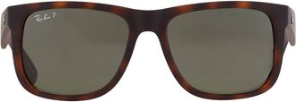 Ray-Ban Ray Ban Justin Dark Green Square Mens Sunglasses RB4165 865/9A 55