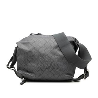 Bottega Veneta Gray Leather Shoulder Bag (Pre-Owned)