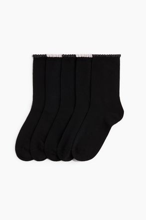 H&M 5er-Pack Socken - Schwarz