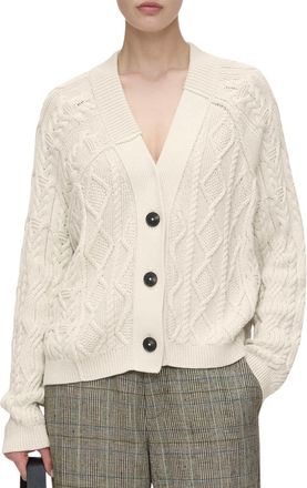 Closed Organic Cotton Cardigan In Ivory