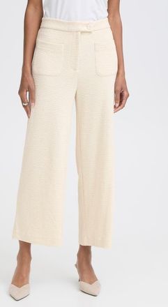 Ichi Wide Leg Ankle Pants in Almond Milk at Nordstrom, Size X-Small