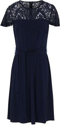 Ralph Lauren BELTED LACE-TRIM DRESS