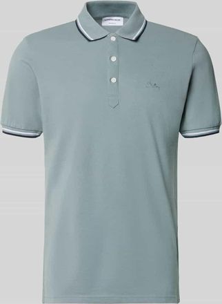 Lindbergh Lindbergh Relaxed Fit Poloshirt mit Kontraststreifen in Hellblau, Gr&ouml;&szlig;e XXXL