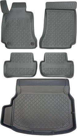 OEM Juego De Alfombrillas Para Coche Y Maletero Para Mercedes Clase C W204 Sed&aacute;n (04.2007-02.2014)