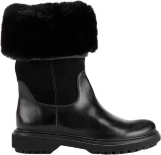 Geox D Asheelyp Abx D Winterlaarzen - Dames - Winterlaarzen - Zwart - 38 EU - Wol - Schoenen