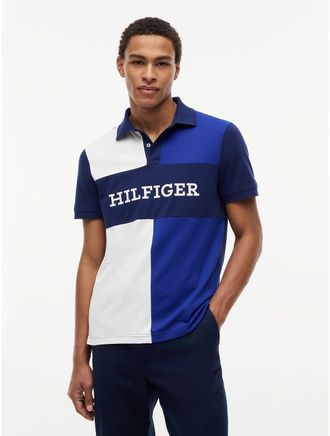 Tommy Hilfiger Mens Regular Fit Colorblock Polo - Blue - XXXL