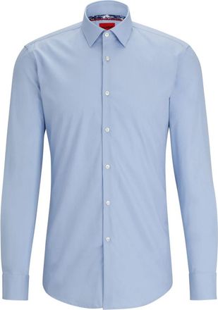 HUGO BOSS Formeel Overhemd - Heren - Zakelijke Overhemden - Blauw - 5XL - Katoen - Overhemden