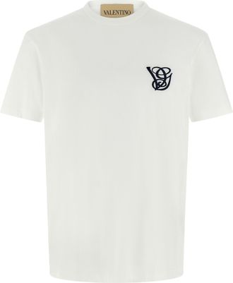 Valentino Garavani Mens Logo Embroidery T-Shirt