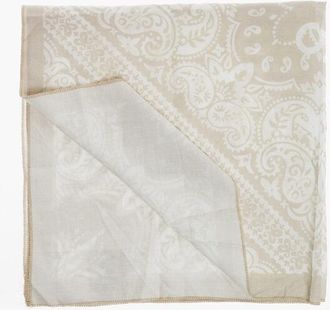 1989 STUDIO Paisley Patterned Two-Tone Foulard size Unica