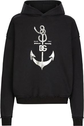Dolce & Gabbana Cotton Jersey Hoodie - Heren - Hoodies - Blauw - M - Katoen - Hoodies & sweatvesten