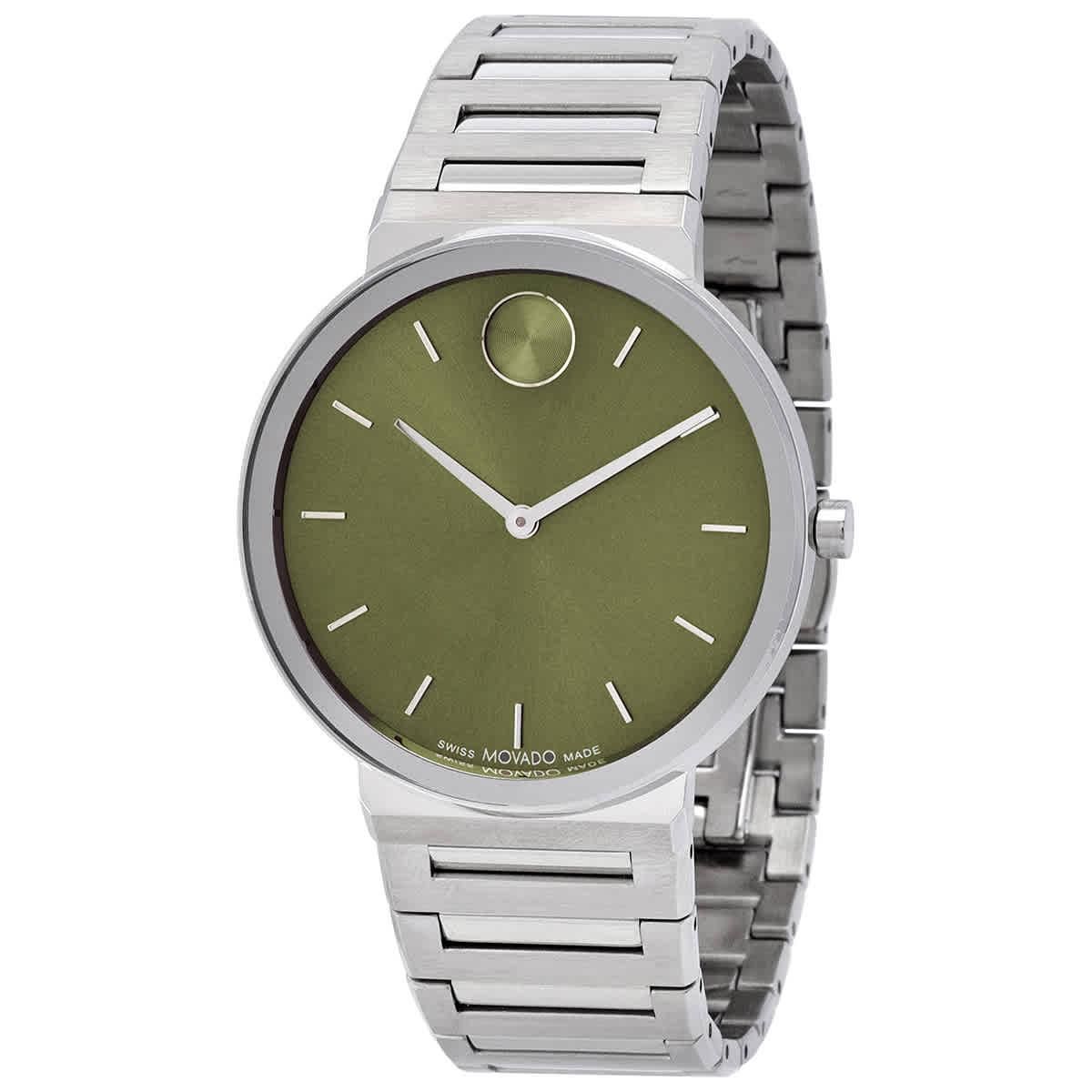 NWT Movado Trend Element Quartz Silver Dial Men\'s Watch Movado Bold Trend Element Silver Dial Stainless Mesh Band  main image 2