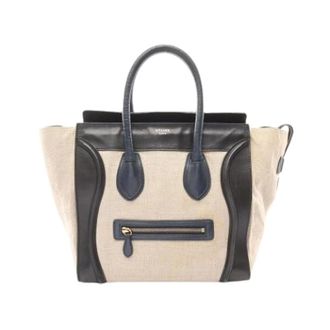 Celine Pre-owned Handbags, female, Beige, Size: ONE SIZE Pre-owned Canvas Handbag