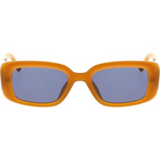 Roxy 51mm Slim Rectangle Sunglasses in Curry /Smokey Blue Solid at Nordstrom Rack