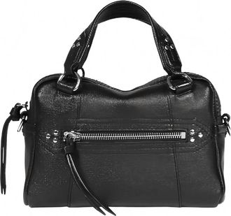 Jerome Dreyfuss Womens Lucky Bowling Mini Bag In Buffalo Noir Silver
