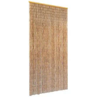 vidaXL Cortina De Bamb&uacute; Para Puerta Contra Insectos 90x220 Cm Vidaxl