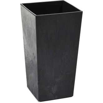 OEM Maceta De Hormig&oacute;n Negro Porto H68x35x35 Cm