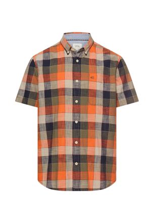 Camel Active Karohemd CAMEL ACTIVE, Damen, Gr. 4XL, N-Gr, burned orange, Web, Obermaterial: 100% Baumwolle, kariert, normal h&uuml;ftbedeckend, Rundhals, Hemden Karohem