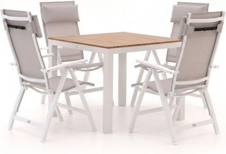 Bellagio la vita attrattiva Bellagio Avenza/Fidenza 90cm dining tuinset 5-delig verstelbaar