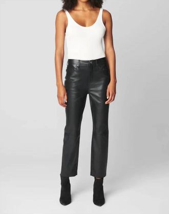 Blank NYC Womens Need You Tonight Cropped Vegan Leather High Rise 5 Pocket Pant In Need You Tonight Ndz