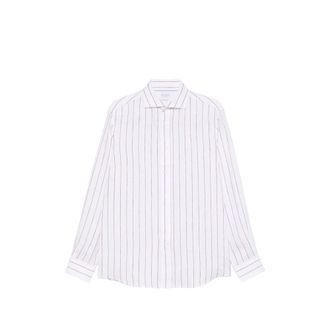 Brunello Cucinelli Striped-pattern Linen Shirt