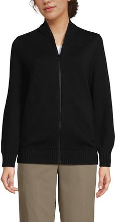 Lands End School Uniform Adult Legacy Full Zip Cardigan in Black at Nordstrom, Size Xx-Large