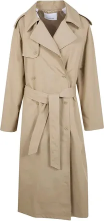 Frankie Shop Jassen, Dames, Beige, S, Belted Coats
