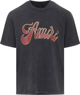 Amiri Black Crewneck Logo T-Shirt