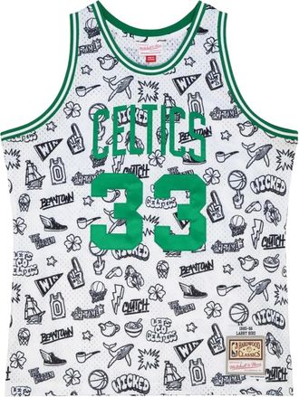 Mitchell & Ness Canotta Doodle Swingman NBA Boston Celtics 1985-86 Larry Bird - Bianco