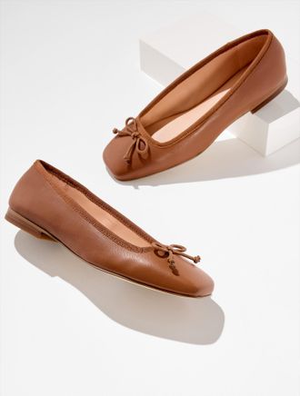 Talbots Carrington Nappa Ballet Flats - Jasper - 8M Talbots