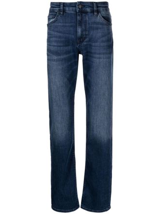 BOSS Jeans dritti con applicazione - Blu