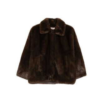 VALENTINI 1972 Faux-fur Collared Jacket